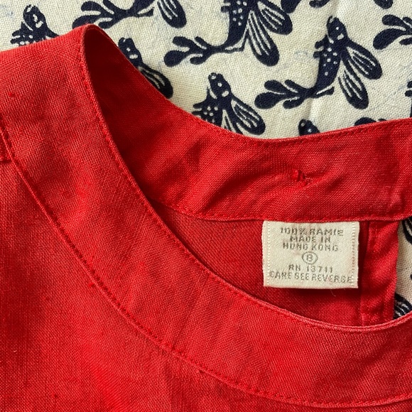 Vintage 80s linen-look blouse - Picture 7 of 8